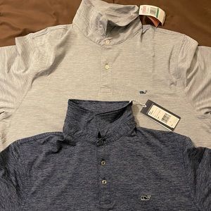 Two NWT Vineyard Vines performance polo shirts L
